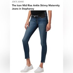 Joes icon ankle skinny maternity jeans , size 27